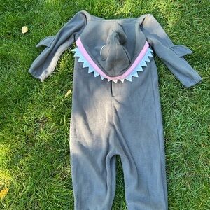 Gray Shark Costume with Pink and White Accents